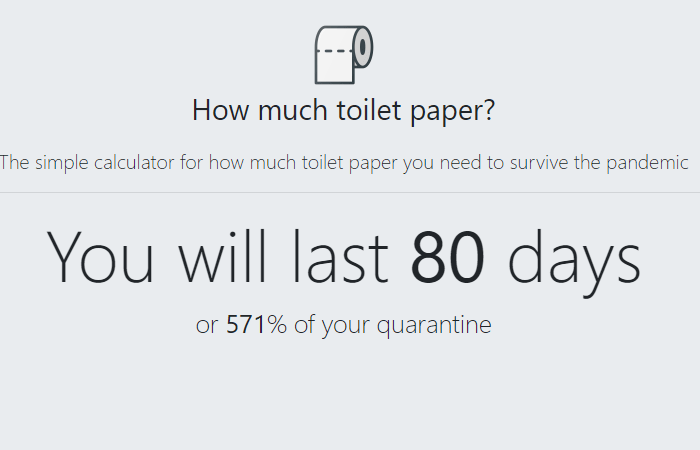 Nettside lar deg kalkulere hvor lenge du har … toalettpapir!